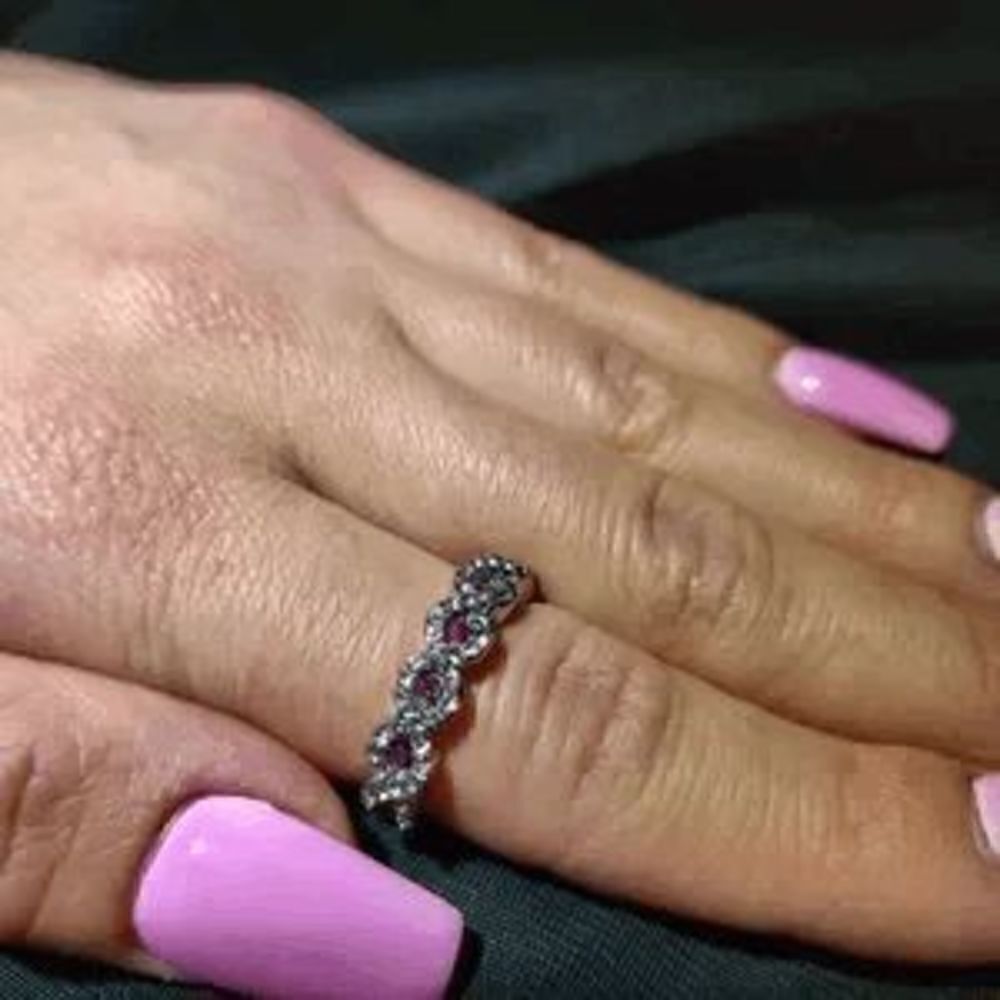 INFINITY RUBY DIAMOND RING - SIZE 7 - Picture 7 of 8